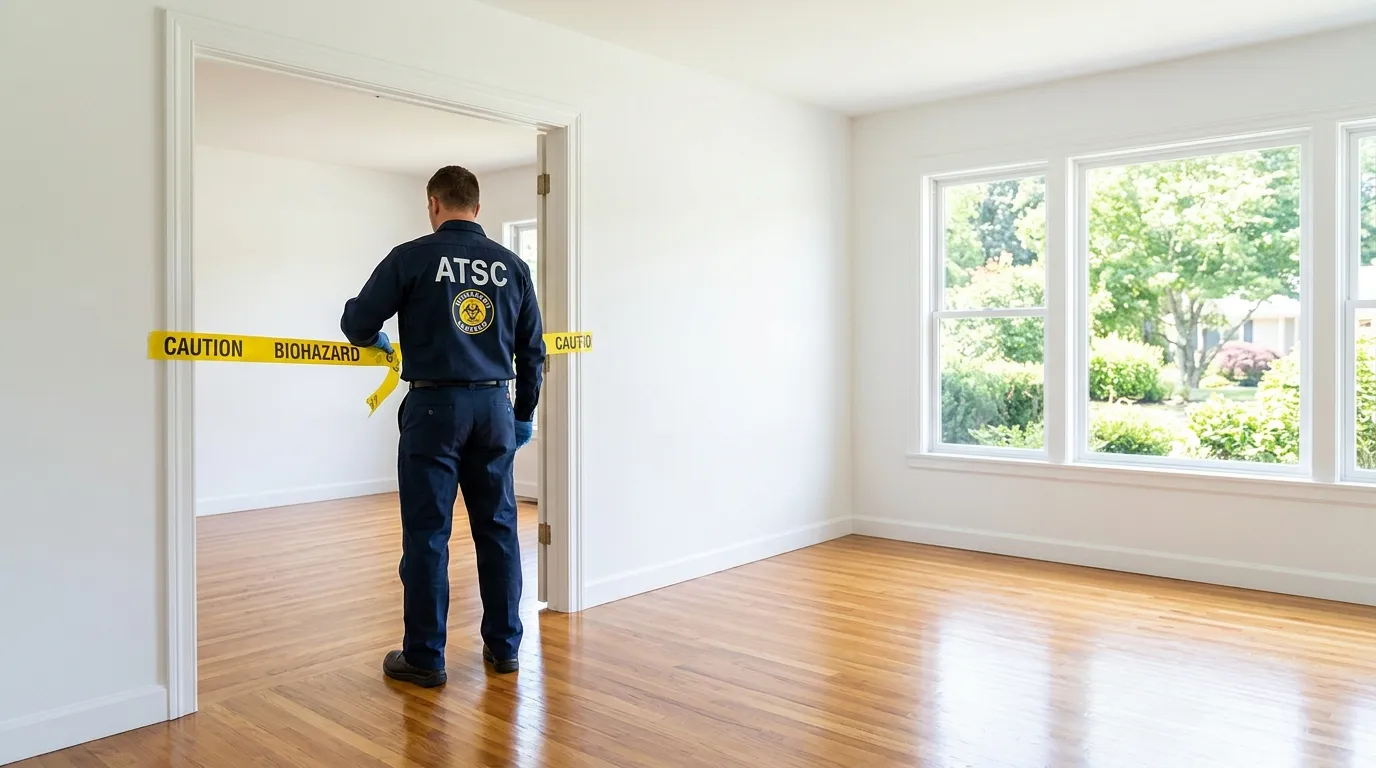 Certified biohazard cleanup crew performing Decomposition Cleanup in Lake in the Hills