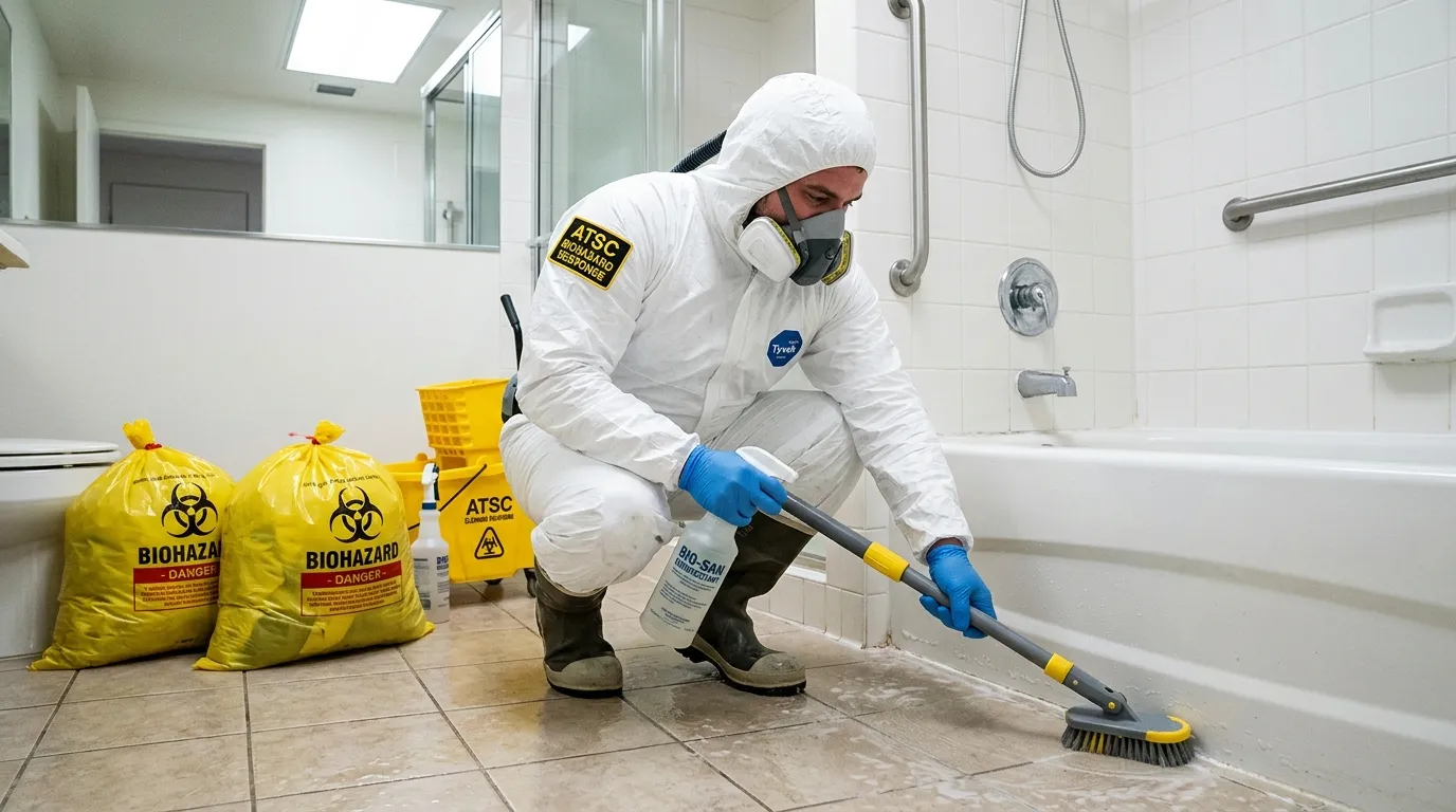 Decontamination equipment deployed for Blood Cleanup in Lake in the Hills